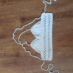 Handmade knit crop top